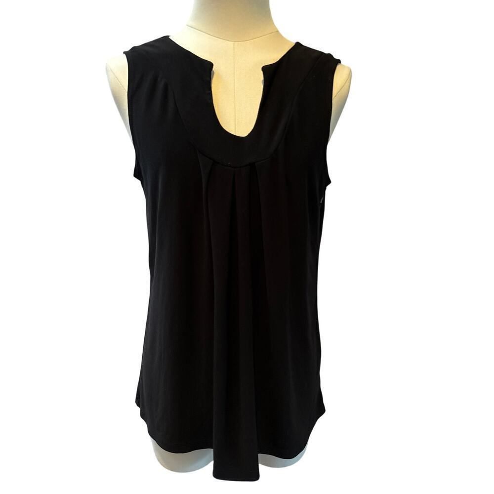Women’s Susan Lawrence Black Keyhole Tank top Sz M